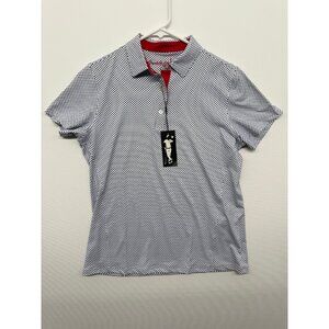 Grunk Dolfer Golf Polo Shirt Mens S Stars AOP Performance NWT
